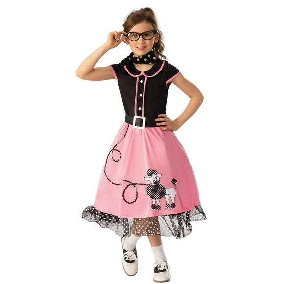 1950s Teeny Bopper Girls Costume Retro Diner Chic